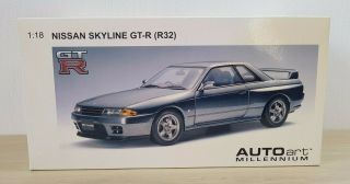 1/18 Autoart Nissan Skyline Gt - R R32 Bnr32 Gunmetal Gray Diecast Car Model