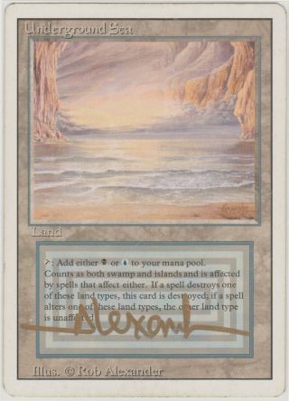 1x Underground Sea Mtg Magic Revised Third Edition 2 Available Hp Artist Signed