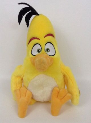 Angry Birds 11 " Chuck Yellow Talking Bird Plush Stuffed Toy Commonwealth Toys