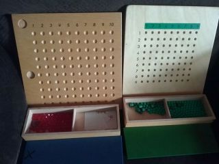 2 Montessori Mathematics Wooden Education Toy Multiplication & Division Teaching