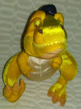 8” To 10“disney Store Meet The Robinsons Yellow Orange T - Rex With Hat Plush