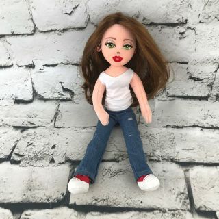 Ty Girlz Cutie Cathy Plush Doll Pretty Brunette In Jeans And White Tee Soft Toy