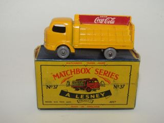 Moko Lesney Matchbox 37a Karrier Bantam 2 Ton Coca Cola Lorry Gpw Nmib In C Box