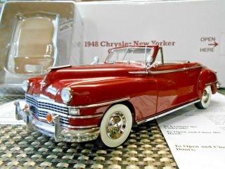 Danbury 1:24 1948 Chrysler Yorker Convertible Sumac Red W/ Papers