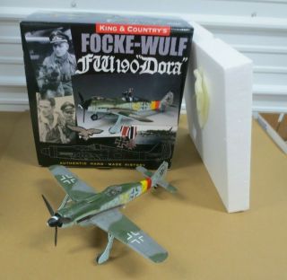 King & Country Wwii Luftwaffe Focke Wulf 190 Dora 1/30 W/ Box