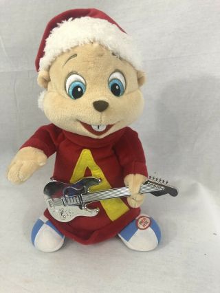 Alvin And The Chipmunks Singing Guitar Christamas Plush