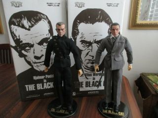 Kvh Toys Set - Boris Karloff And Bela Lugosi - The Black Cat 12 " Figures - Mib