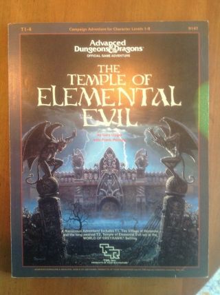 Advanced Dungeons And Dragons The Temple Of Elemental Evil 9147 T1 - 4 Tsr 1st