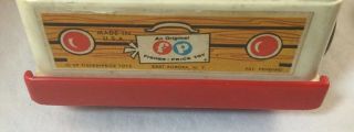 Vintage Fisher Price Little People White/Red Mini Bus 141,  With 5 FIGURES 8
