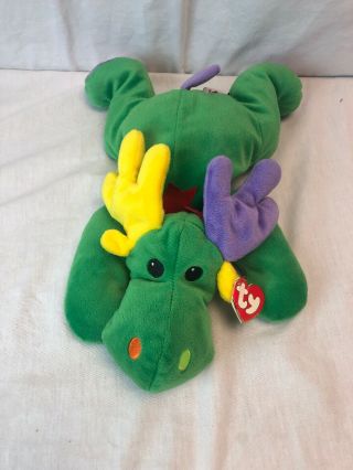 Ty Antlers Green Moose Plush Stuffed Animal Toy 15 " 1998