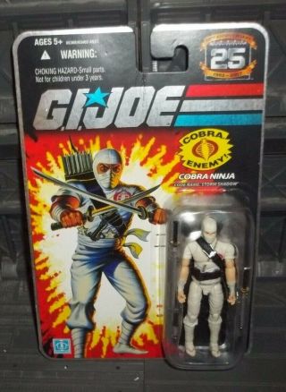 G I Gi Joe 25th Anniversary Cobra Ninja Storm Shadow 1st Version Figure Moc