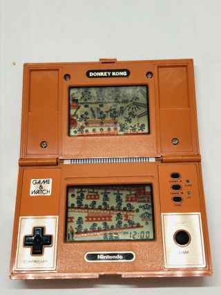 Nintendo Donkey Kong Multi Screen Game And Watch 1982 With Battery 421