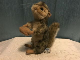 Hansa Squirrel Plush,  8 ",  Gray