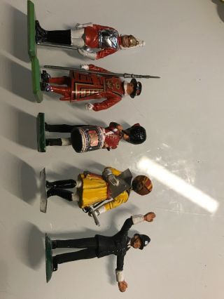 5 Vintage Metal Military Figurines,  2 Are From Brittains Ltd,  3 Unknown 1970’s