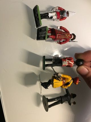 5 Vintage Metal Military Figurines,  2 Are From Brittains Ltd,  3 Unknown 1970’s 2