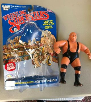 Wwe Wwf Ljn King Kong Bundy Opened/played With & Poster Read