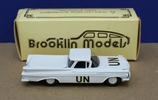 Brooklin 46X 1:43 1959 Chevy El camino UN United Nations Emergency II Mint/ Box 3
