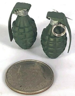 2 - SOLDIER STORY 1/6th Scale WWII US METAL GRENADES Henry Kano 442 M1 Pineapple 2