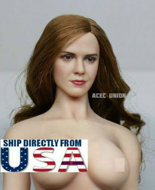 1/6 Emma Watson Female Head Sculpt 4.  0 For 12 " Phicen Hot Toys Figure U.  S.  A.