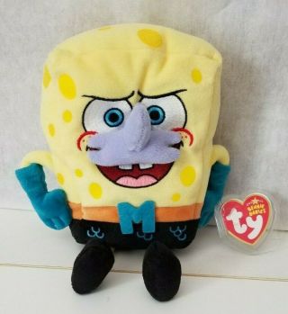 Ty Beanie Baby Spongebob Mermaidman With Tag 2006 Plush