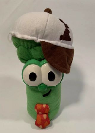 Veggie Tales Junior Asparagus Plush Wearing Bunny Hat Red Tie Fisher Price 2000