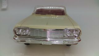 Vintage Chevrolet Dealer Promo Toy Model 1964 Impala SS Convertible White Car 4