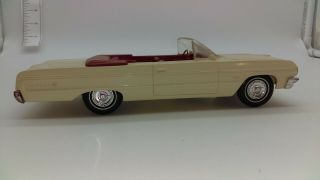 Vintage Chevrolet Dealer Promo Toy Model 1964 Impala SS Convertible White Car 5