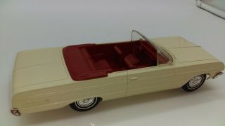 Vintage Chevrolet Dealer Promo Toy Model 1964 Impala SS Convertible White Car 6