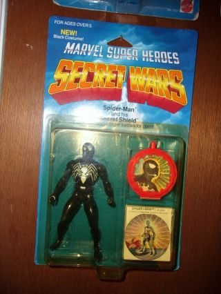 Vintage 1984 Mattel Marvel Heroes Secret Wars Black Suit Spider - Man Figure