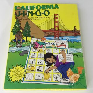 California Geography Jingo Bingo Educational Game School Classroom Homeschool