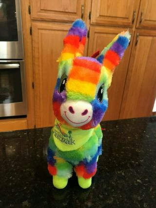 Fiesta Pinata Donkey Confetti 15 " Plush Santa Cruz Boardwalk Rainbow Colors