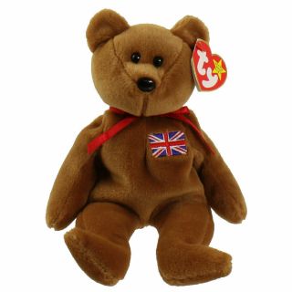 Ty Beanie Baby - Britannia The Bear (uk Exclusive) (8.  5 Inch) - Mwmts Stuffed Toy