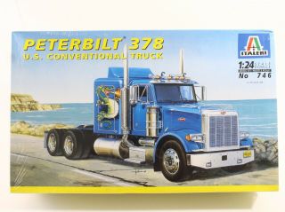 Peterbilt 378 Us Conventional Long Haul Tractor Truck Italeri 1:24 Model Kit 746