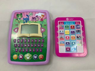 2x Leap Frog My Own Story Time Pad,  Me Reader Disney Frozen Kids Tablet Learn