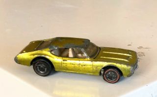 Authentic Hot Wheels Redlines Olds 442 Rough Very Rare Antifreeze Green