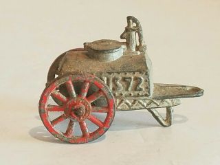 Vintage Manoil Or Barclay Lead Toy Soldier Us72 Water Wagon On Wheels