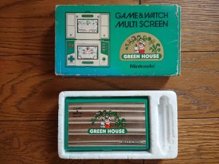 Nintendo Game And & Watch Green House 1982 Japan W/ Box