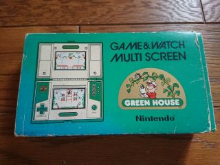 NINTENDO GAME AND & WATCH GREEN HOUSE 1982 JAPAN w/ Box 7