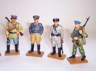 6 x DEL PRADO Die Cast Metal SOLDIERS FIGURES - RUSSIAN Military WWI WWII & 1980 3