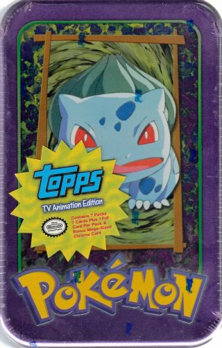 Pokemon Tv Animation Edition Series 1 1999 Topps Set Of 5 Tins
