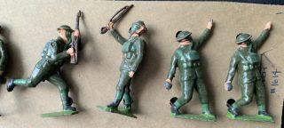 Britains Toy Lead Soldiers Infantry Service Dress Steel Helmets Gas Masks 1614 4