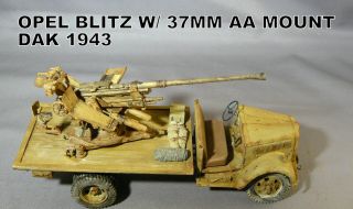 Built 1/35 Opel Blitz Dak With 37mm Aa - - Late War 1943