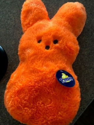 Peeps And Company 16 " Shaggy Plush Orange Bunny With Tags Adorable