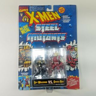 Wolverine Vs Omega Red Steel Mutants Poseable Die Cast X - Men Toy Biz 1994