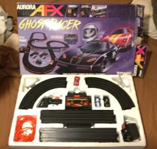 Tomy Aurora Slot Car Afx Ghost Racer Track W/ Datsun 280z Box Almost Complete
