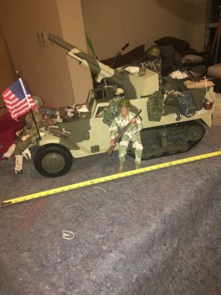 Gi Joe 1/6 Scale Tank Destroyer Half Track Wwii Usmc M3 With Cannon By Hasbro