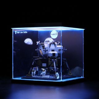 Acrylic Led Light Display Case For Nasa Apollo 11 Lunar Lander 10266
