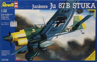 Revell 1:32 Junkers Ju - 87 Ju87 B Stuka Plastic Aircraft Model Kit 04796u