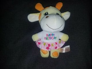 Dan Dee Giraffe Stuffed Plush " Happy Birthday " Shirt