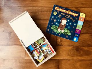Curious George 4 Wooden Jigsaw Puzzles Schylling 203437 Plus Good Night Book 261